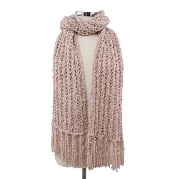 Macy's Accessories - Marcus Adler Ultra-Soft Bouclé Fringe Blush Scarf